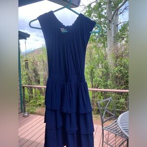 Little Joules cotton jersey navy dress